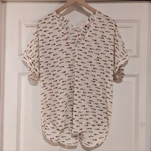 Alythea Fish Blouse - Women's M Cream